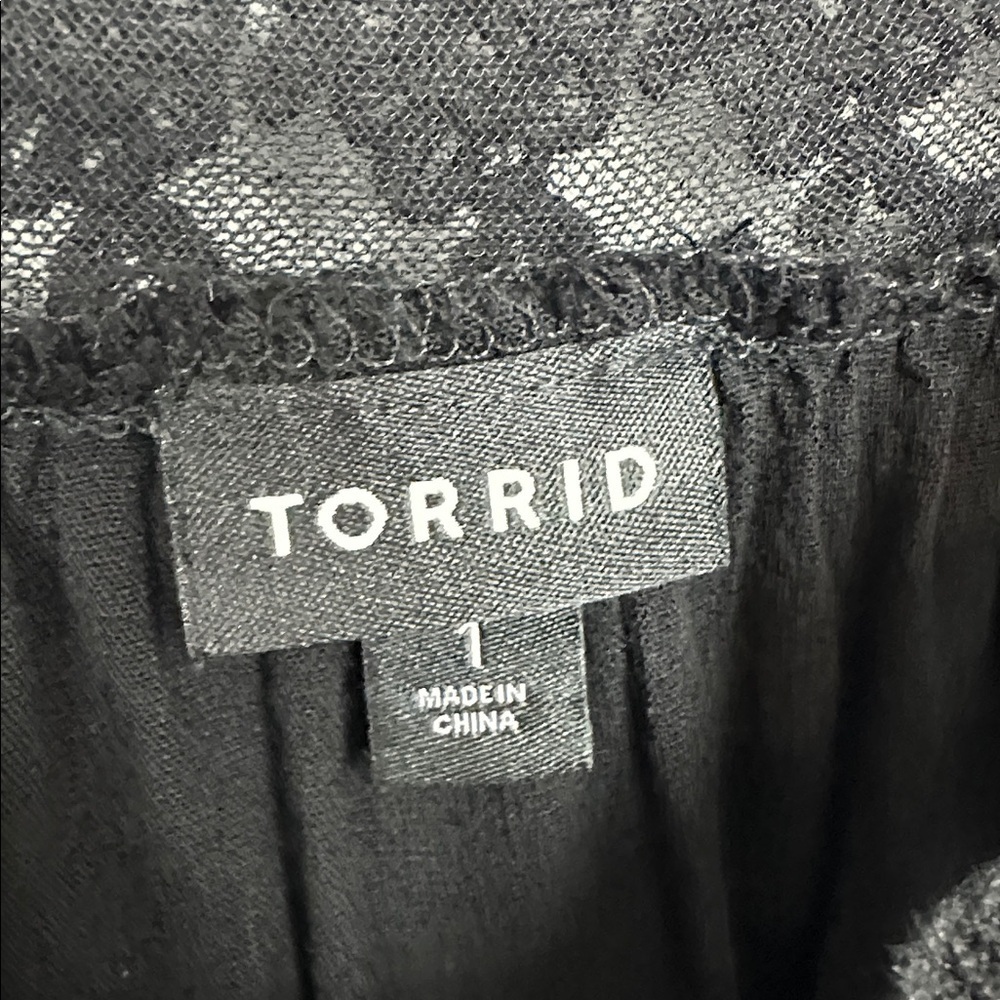 Torrid Rayon Slub Lace Inset Cami Black Sz 1X - Picture 10 of 12